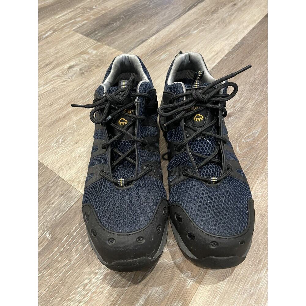 wolverine steel toe sneaker blue Amherst Comp Toe Trail Runner Men’s 7.5